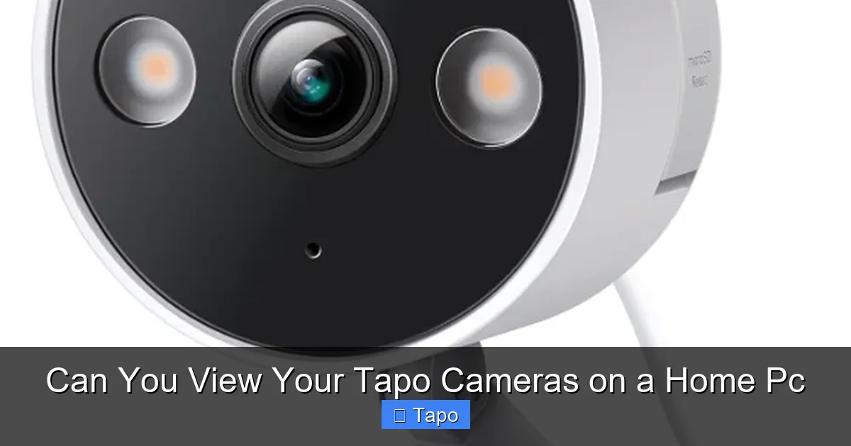 Can You View Your Tapo Cameras on a Home Pc