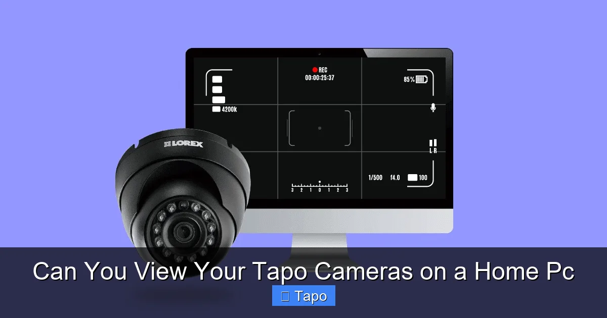 Can You View Your Tapo Cameras on a Home Pc