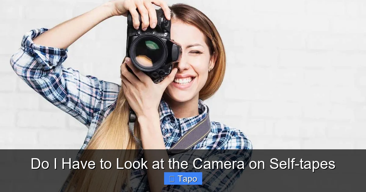 Do I Have to Look at the Camera on Self-tapes