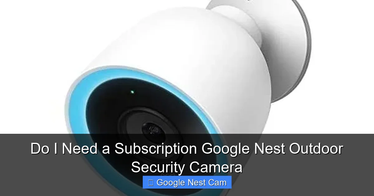 Do I Need a Subscription Google Nest Outdoor Security Camera