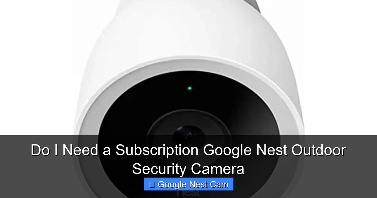 Do I Need a Subscription Google Nest Outdoor Security Camera