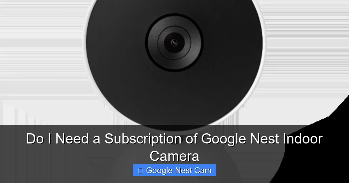 Do I Need a Subscription of Google Nest Indoor Camera