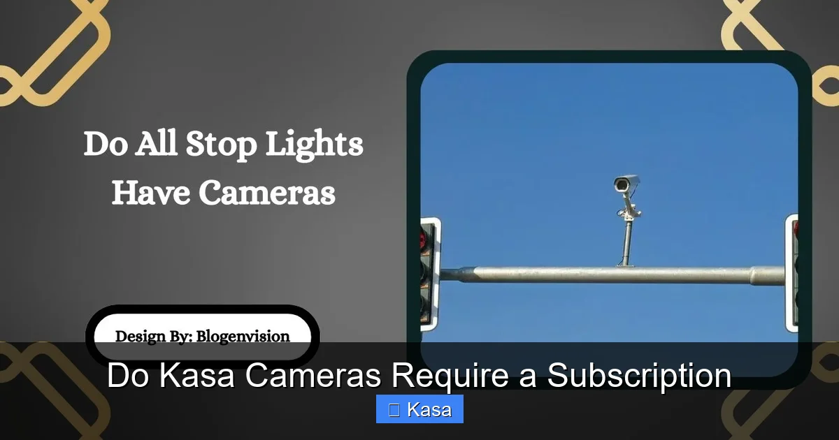 Do Kasa Cameras Require a Subscription