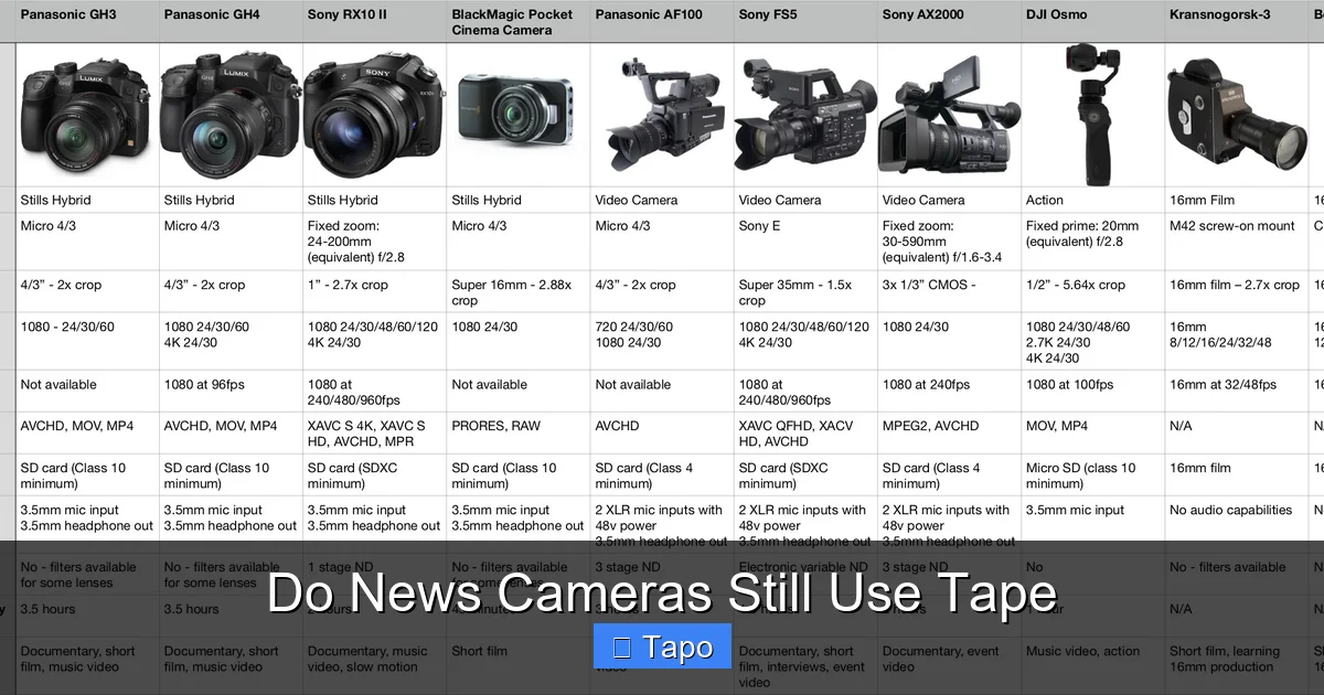 Do News Cameras Still Use Tape