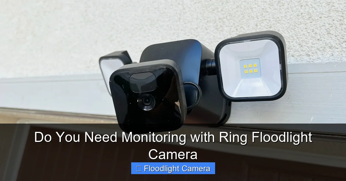 Do You Need Monitoring with Ring Floodlight Camera