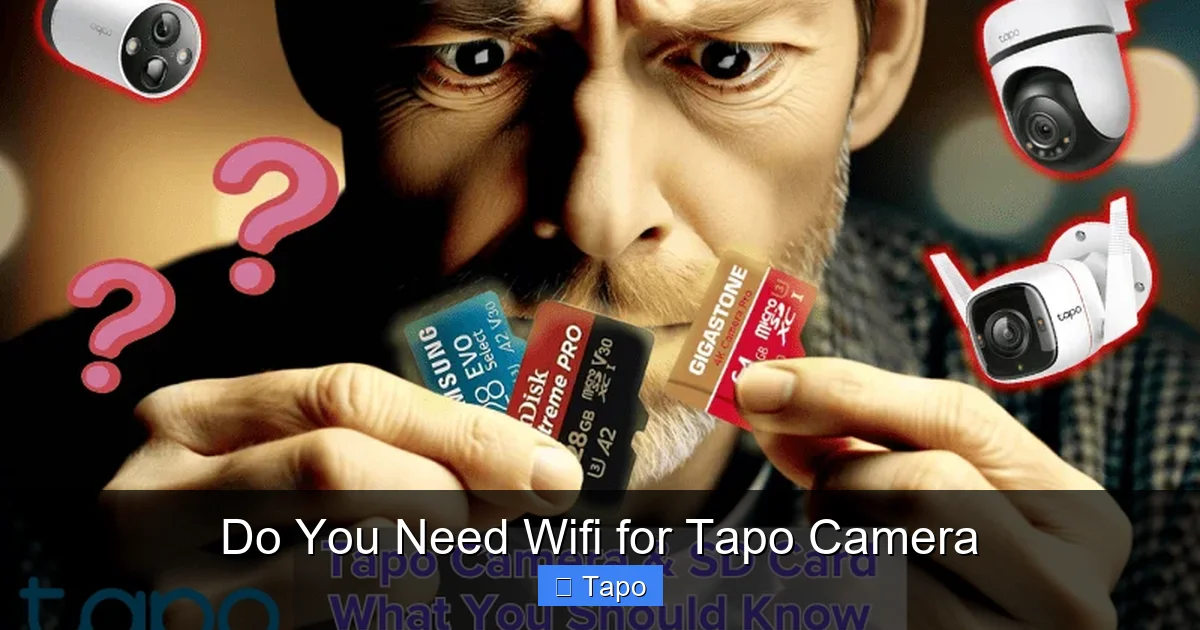 Do You Need Wifi for Tapo Camera