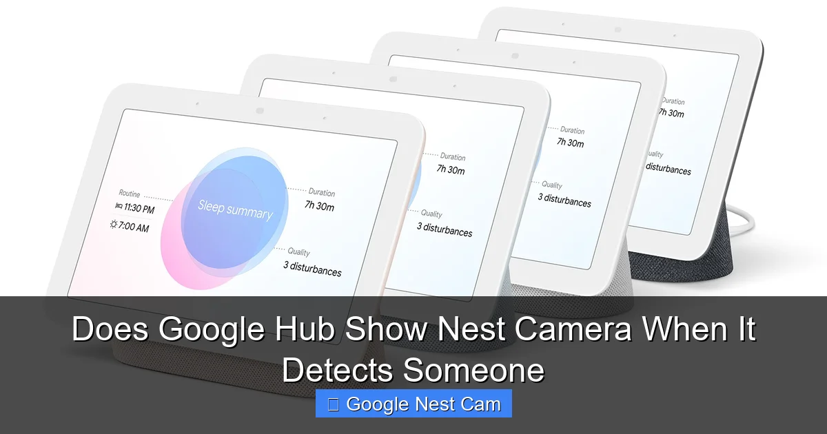 Does Google Hub Show Nest Camera When It Detects Someone