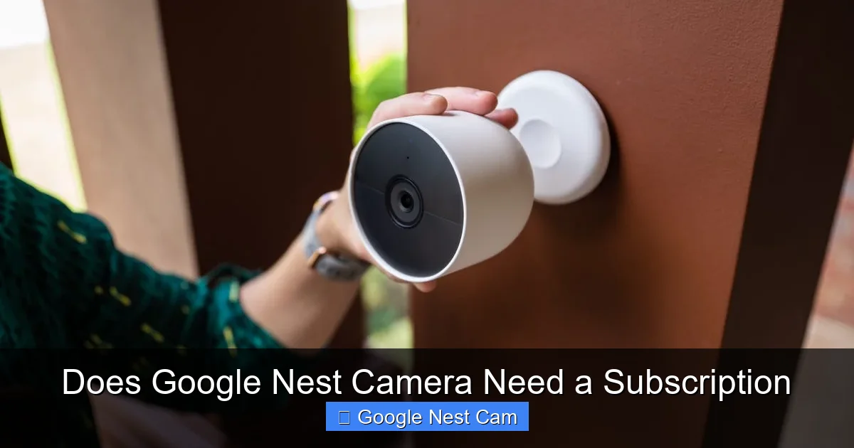 Does Google Nest Camera Need a Subscription