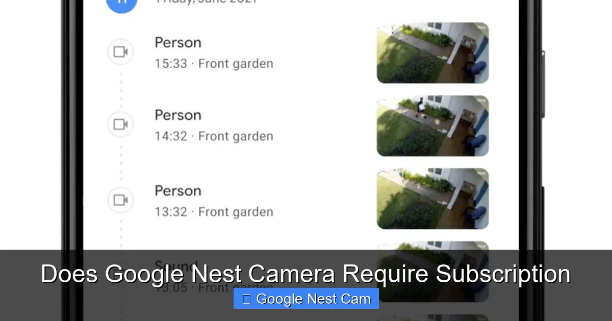 Does Google Nest Camera Require Subscription