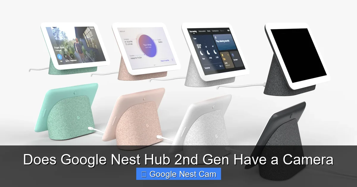Does Google Nest Hub 2nd Gen Have a Camera