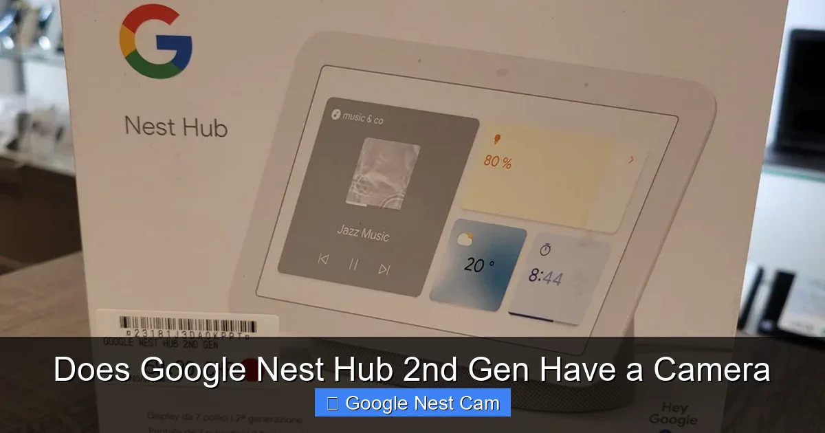 Does Google Nest Hub 2nd Gen Have a Camera