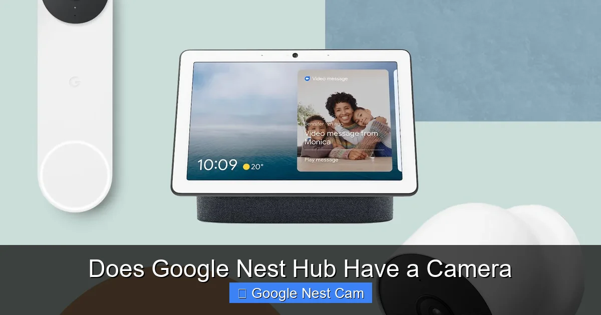 Does Google Nest Hub Have a Camera