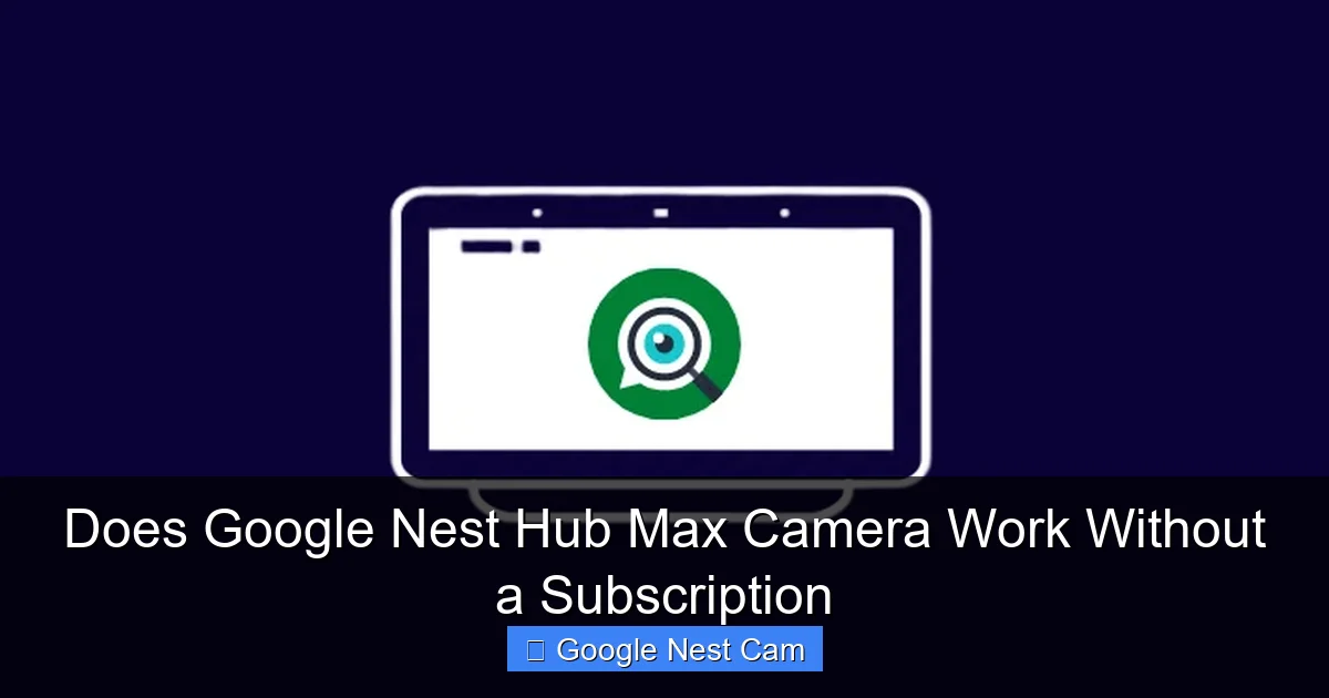 Does Google Nest Hub Max Camera Work Without a Subscription