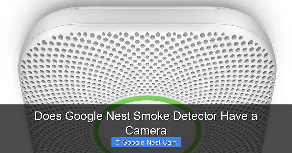Does Google Nest Smoke Detector Have a Camera