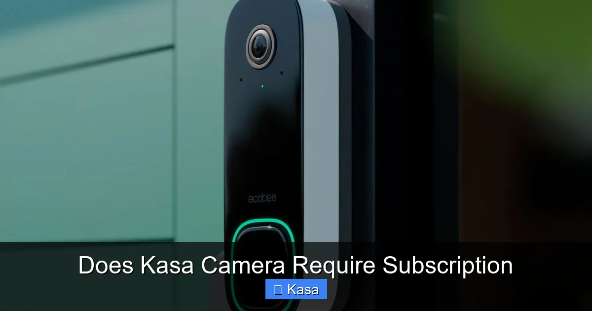 Does Kasa Camera Require Subscription