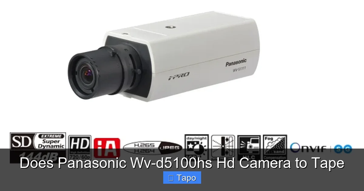Does Panasonic Wv-d5100hs Hd Camera to Tape