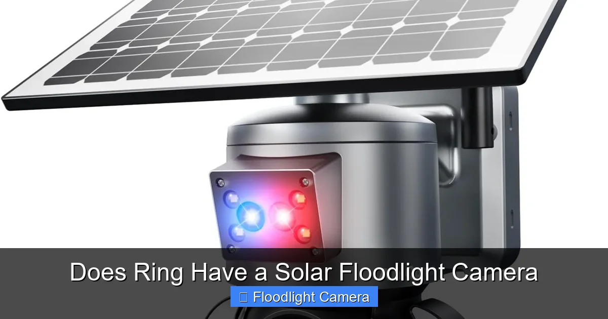 Does Ring Have a Solar Floodlight Camera