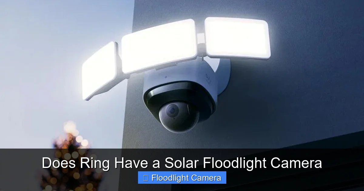 Does Ring Have a Solar Floodlight Camera