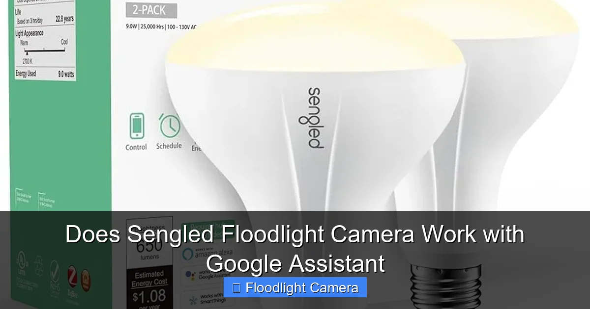 Does Sengled Floodlight Camera Work with Google Assistant
