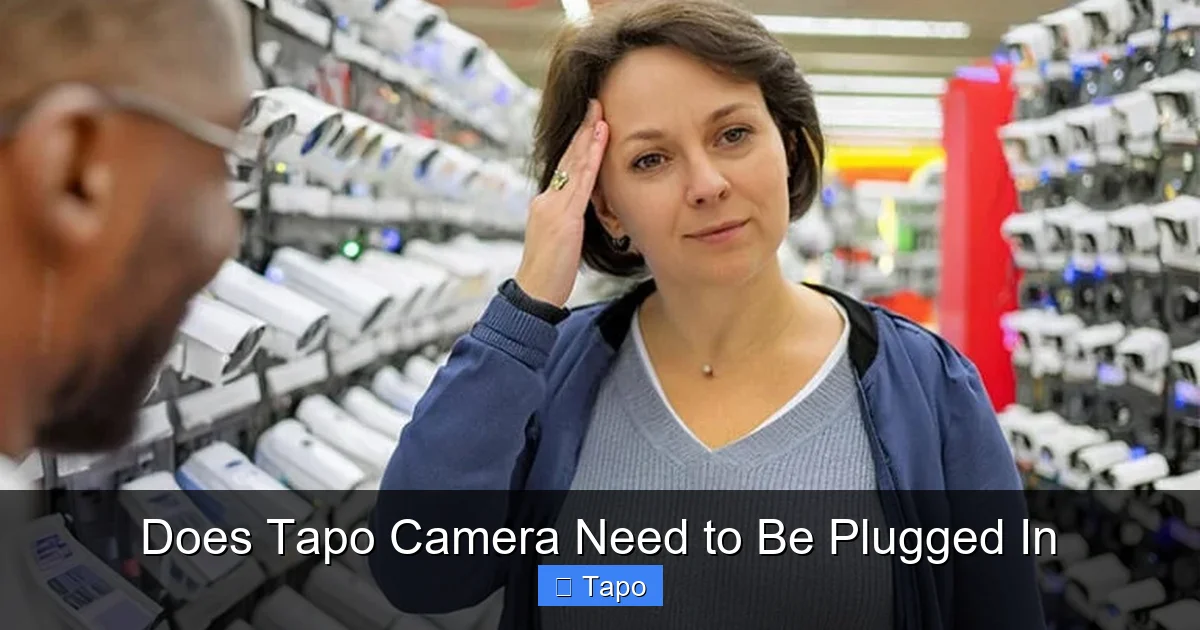 Does Tapo Camera Need to Be Plugged In