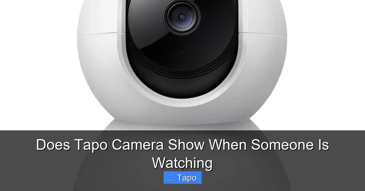 Does Tapo Camera Show When Someone Is Watching