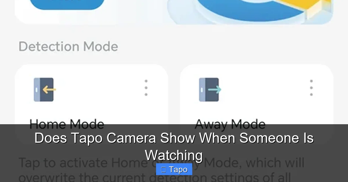 Does Tapo Camera Show When Someone Is Watching