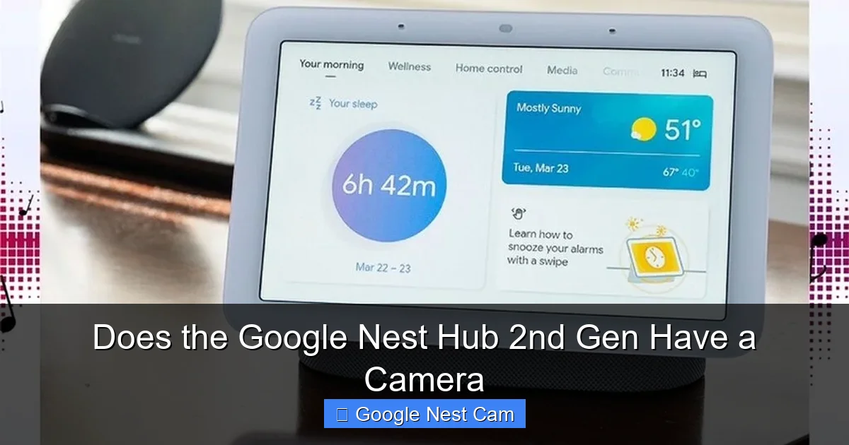 Does the Google Nest Hub 2nd Gen Have a Camera