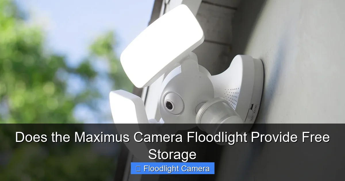 Does the Maximus Camera Floodlight Provide Free Storage