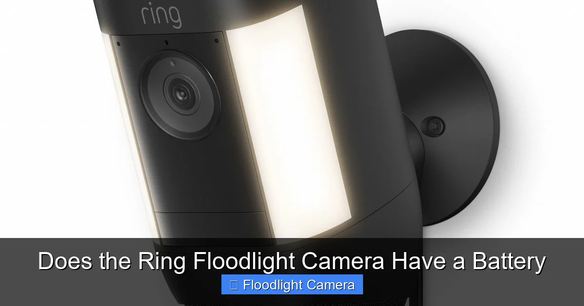Does the Ring Floodlight Camera Have a Battery
