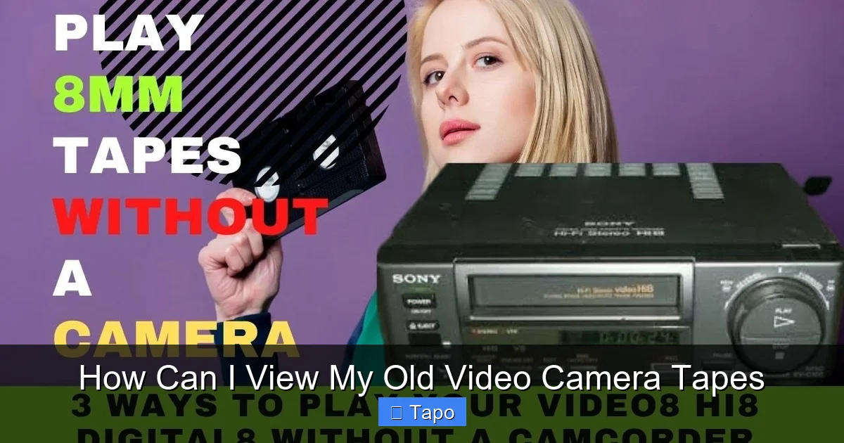 How Can I View My Old Video Camera Tapes