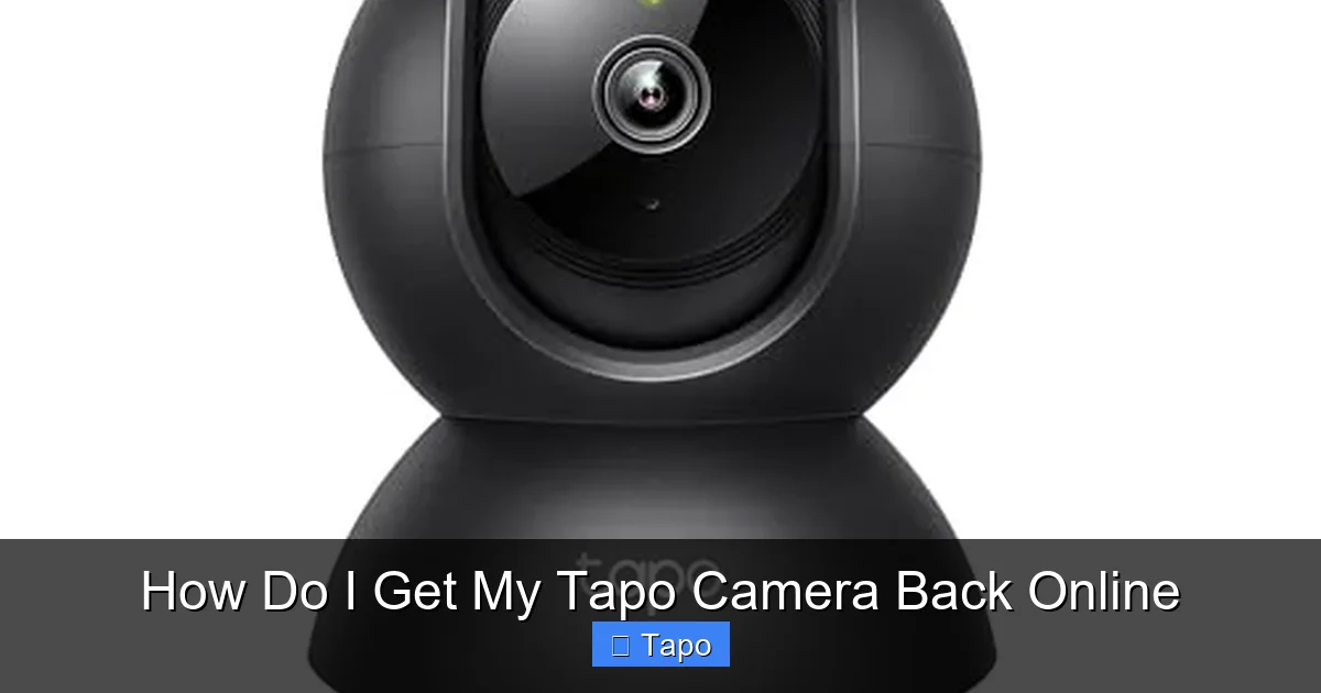 How Do I Get My Tapo Camera Back Online