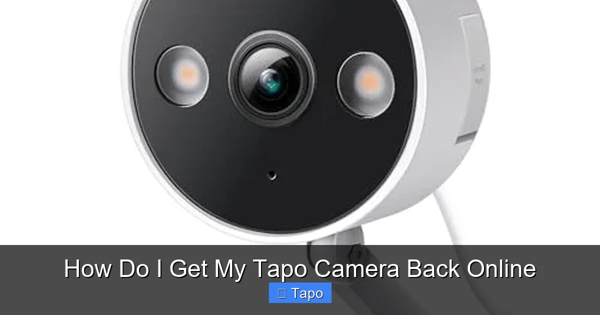 How Do I Get My Tapo Camera Back Online