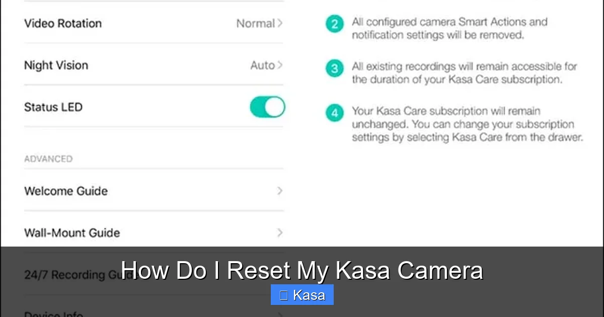 How Do I Reset My Kasa Camera