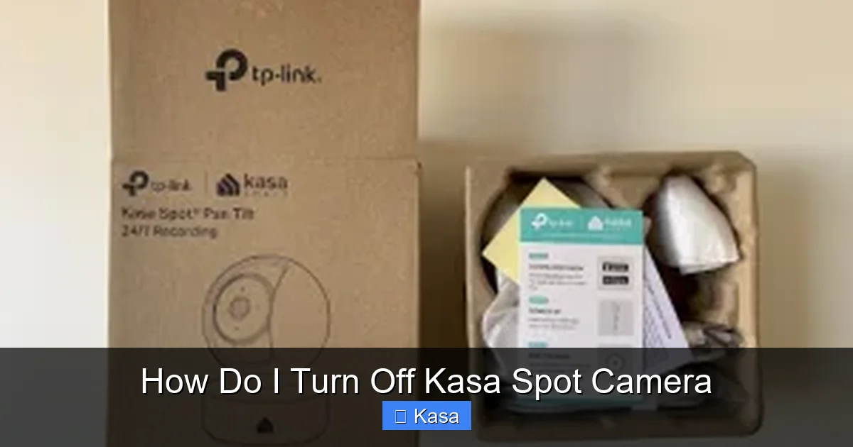 How Do I Turn Off Kasa Spot Camera