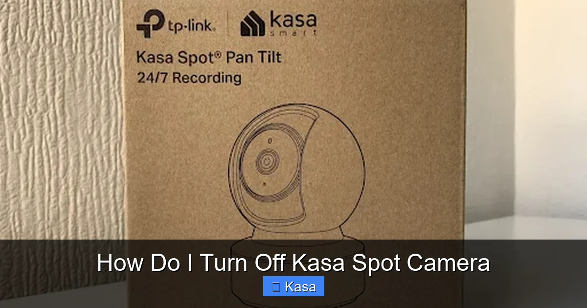 How Do I Turn Off Kasa Spot Camera