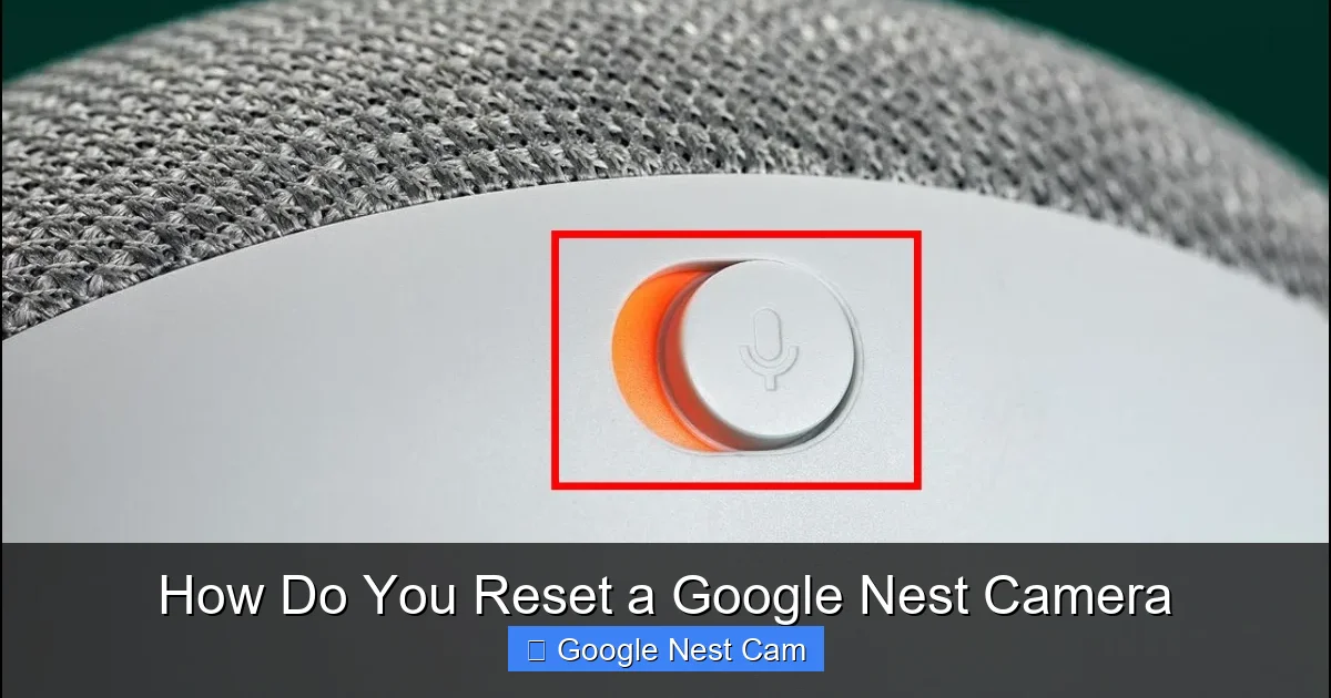 How Do You Reset a Google Nest Camera