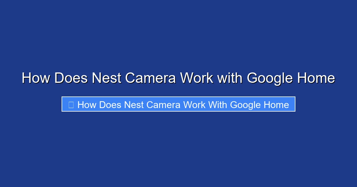 How Does Nest Camera Work with Google Home