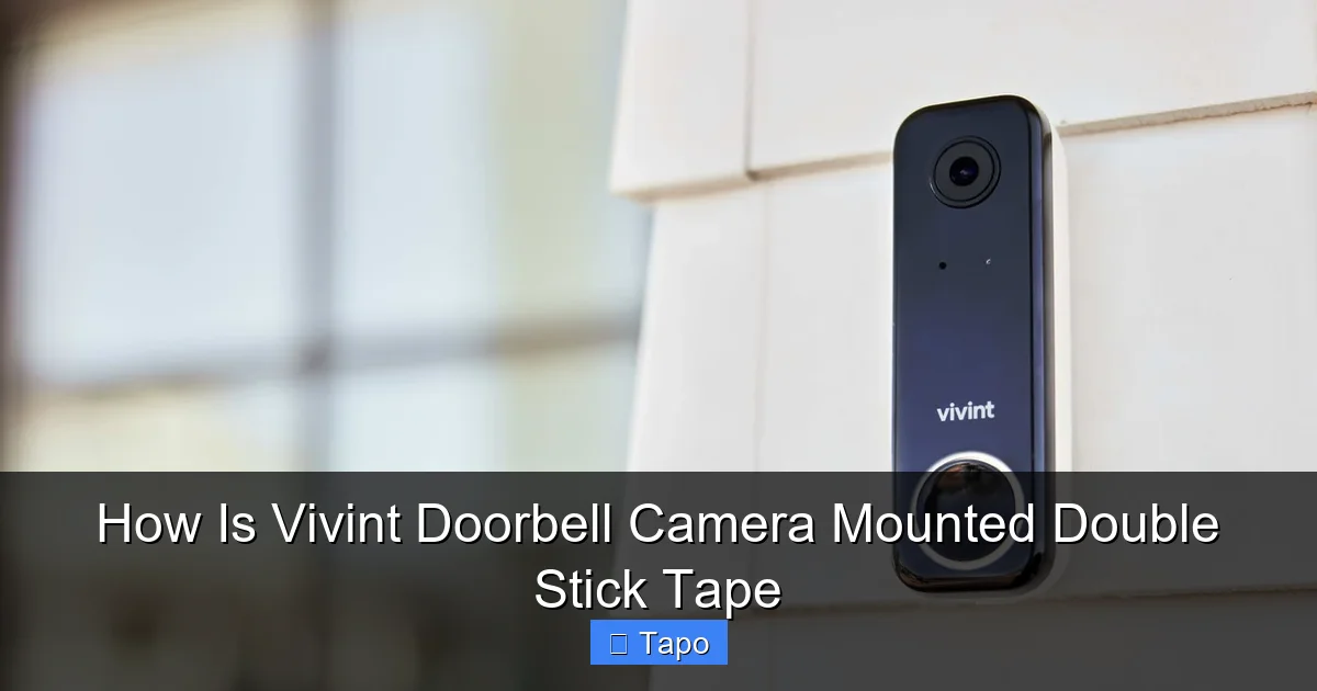 How Is Vivint Doorbell Camera Mounted Double Stick Tape