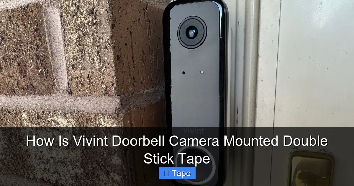 How Is Vivint Doorbell Camera Mounted Double Stick Tape