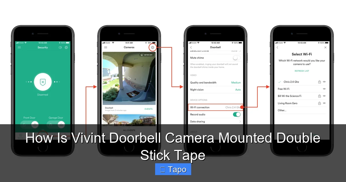 How Is Vivint Doorbell Camera Mounted Double Stick Tape