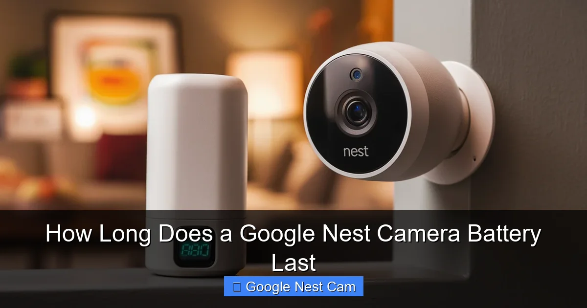 How Long Does a Google Nest Camera Battery Last