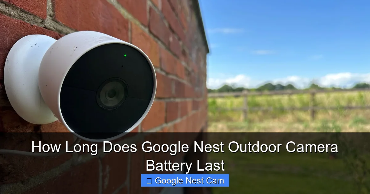 How Long Does Google Nest Outdoor Camera Battery Last