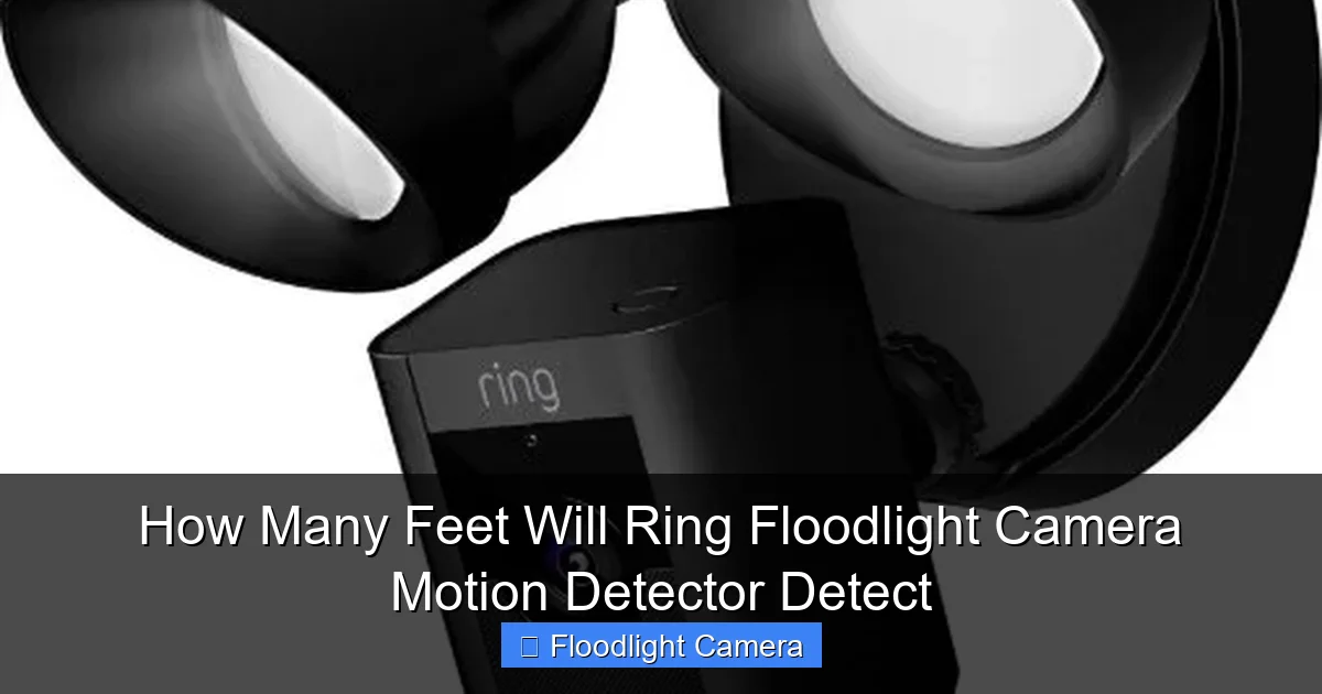 How Many Feet Will Ring Floodlight Camera Motion Detector Detect