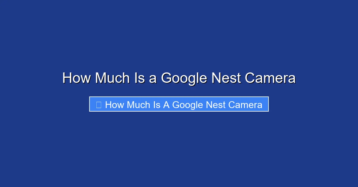 How Much Is a Google Nest Camera