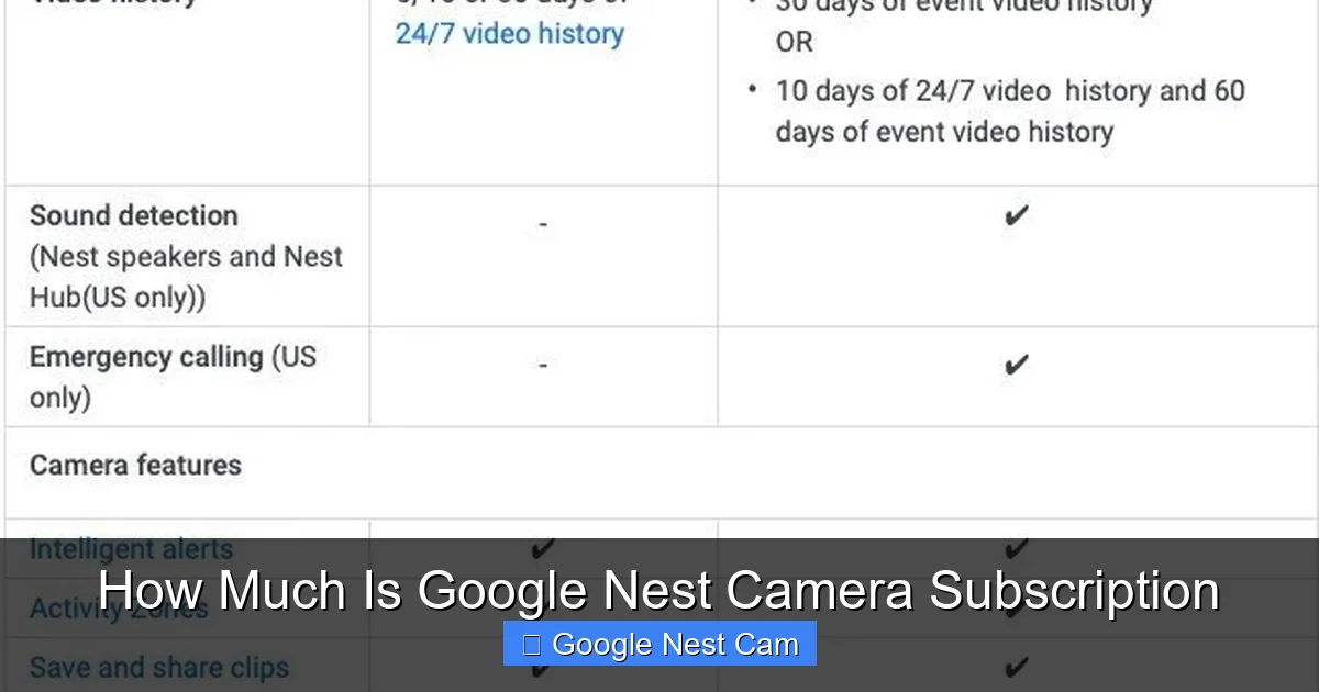 How Much Is Google Nest Camera Subscription