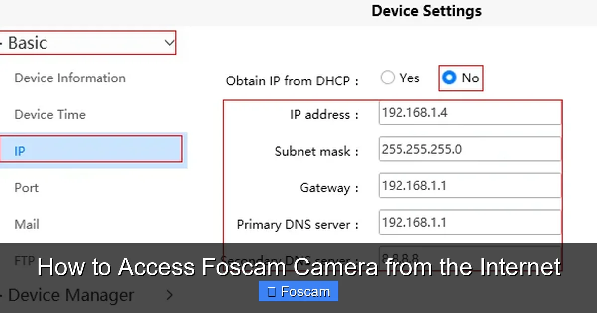 How to Access Foscam Camera from the Internet