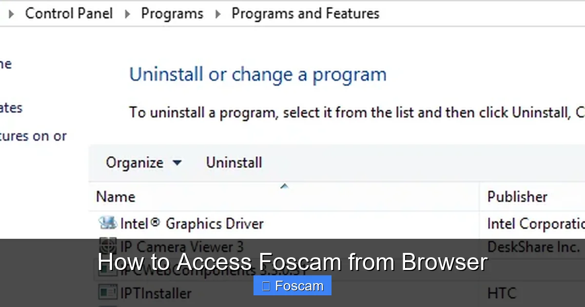 How to Access Foscam from Browser