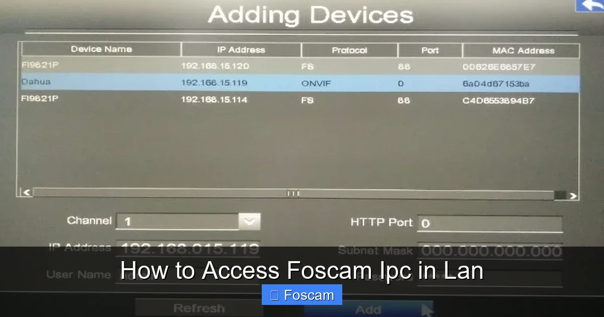 How to Access Foscam Ipc in Lan
