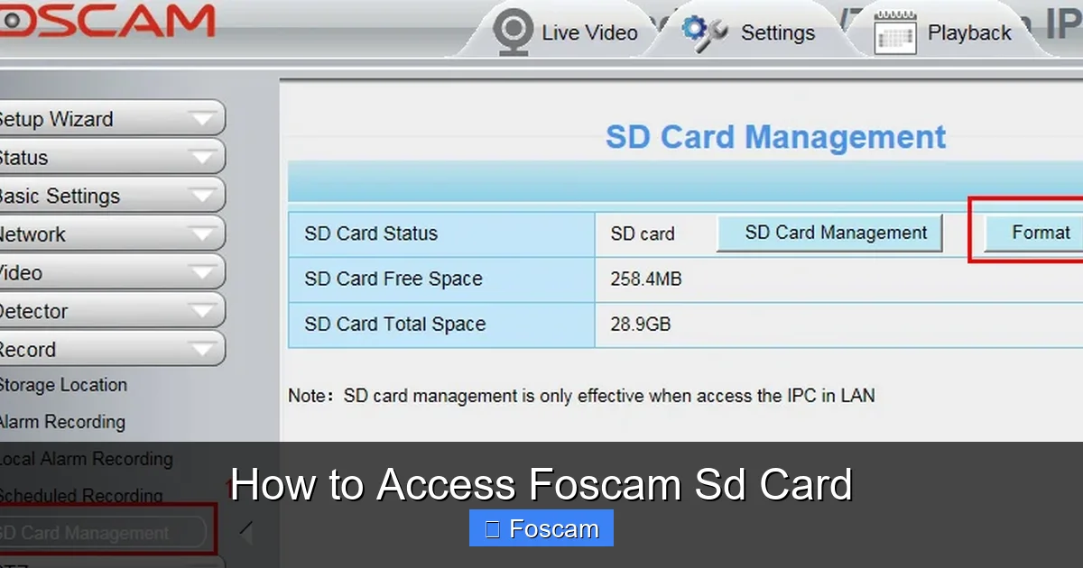 How to Access Foscam Sd Card