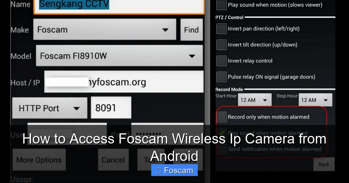 How to Access Foscam Wireless Ip Camera from Android